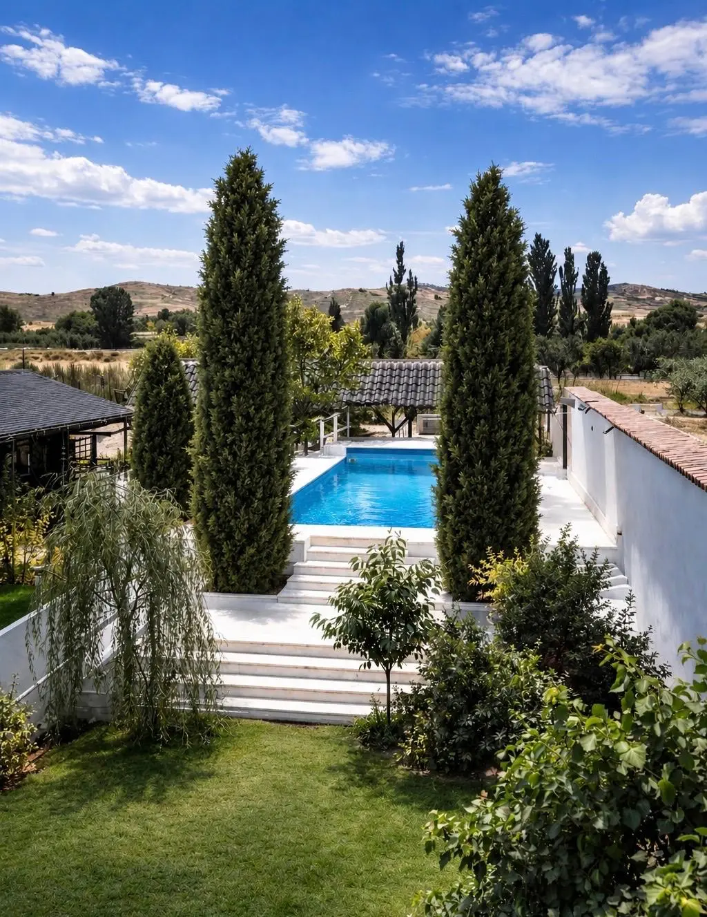Piscina exterior de verano
